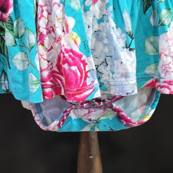 POSH PEANUT Floral Baby Romper with Ruffle Hem. Gently Worn . 0-3 Months - Picture 4 of 7